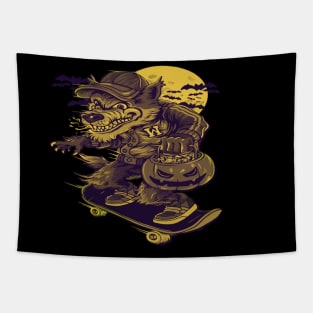 Wolf sport and fitness lovely blend drawing cute cool colorful Tapestry