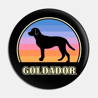 Goldador Vintage Sunset Dog Pin