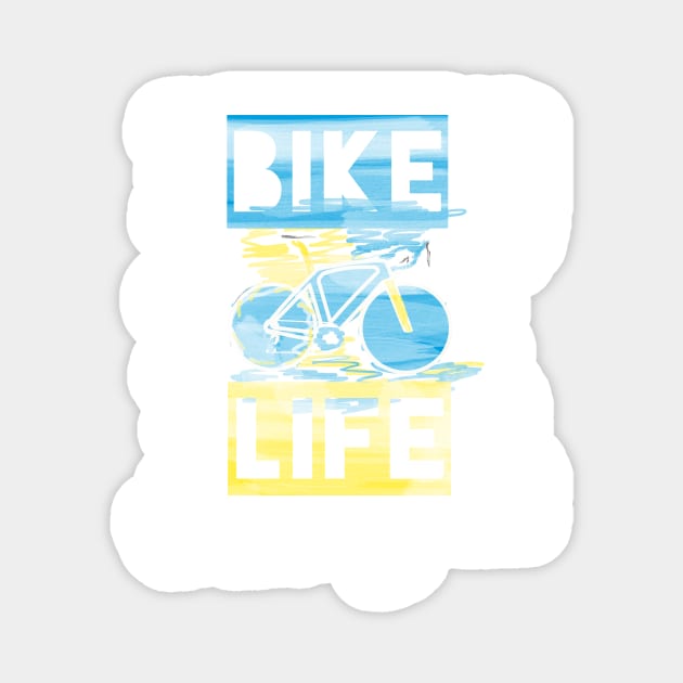 Retro bike graphic life Magnet by Polypie