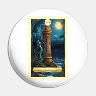 The Tower Card From the Light Mermaid Tarot Deck. Pin