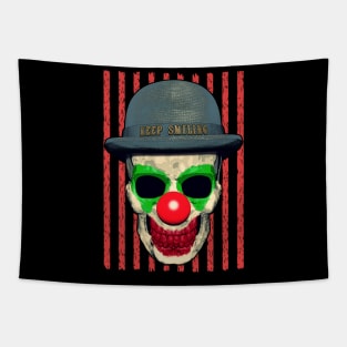 Horror Clown Skull Tapestry