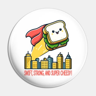 Caped Crusader Sandwich - Grilled Cheese Pin