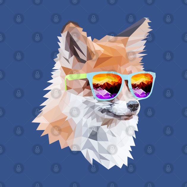 Fox in shades by Edwardmhz