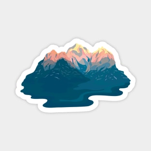 Mountains Blue Magnet