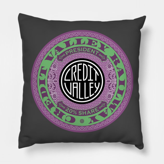 Credit Valley Railway (18XX Style) Pillow by Railroad 18XX Designs