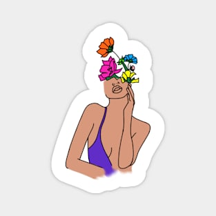 Chic flower girl Magnet