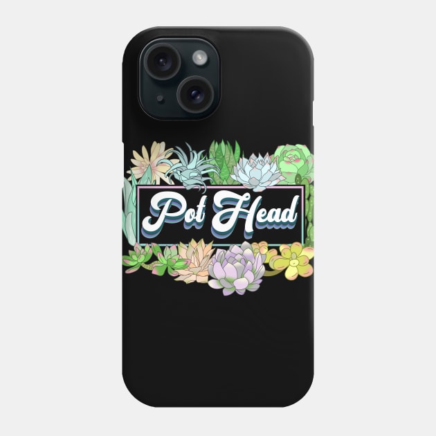 Pot Head Vintage Pattern for succulent lovers Phone Case by FandomizedRose