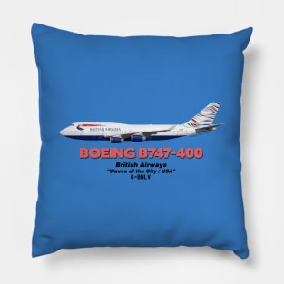 Boeing B747-400 - British Airways "Waves of the City / USA" Pillow