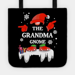 Grandma Gnome Buffalo Plaid Matching Family Christmas Pajama Tote