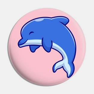 Cute Dolphin Cartoon Pin