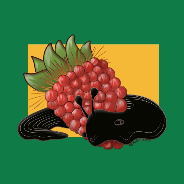 Salmon Berries and Slug by Pastel.Punkk