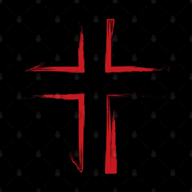 Christian Bloody Cross by Commykaze