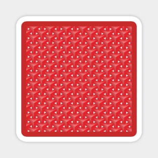 Red Hexagonal Pattern Magnet