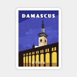 Damascus, Syria.Retro travel poster Magnet