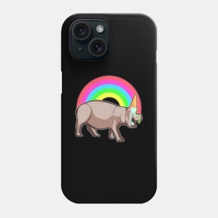 Hippo Unicorn Rhino ice rainbow gift- Phone Case