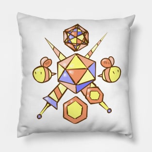 d20 Coat of Arms - Honeycomb Pillow