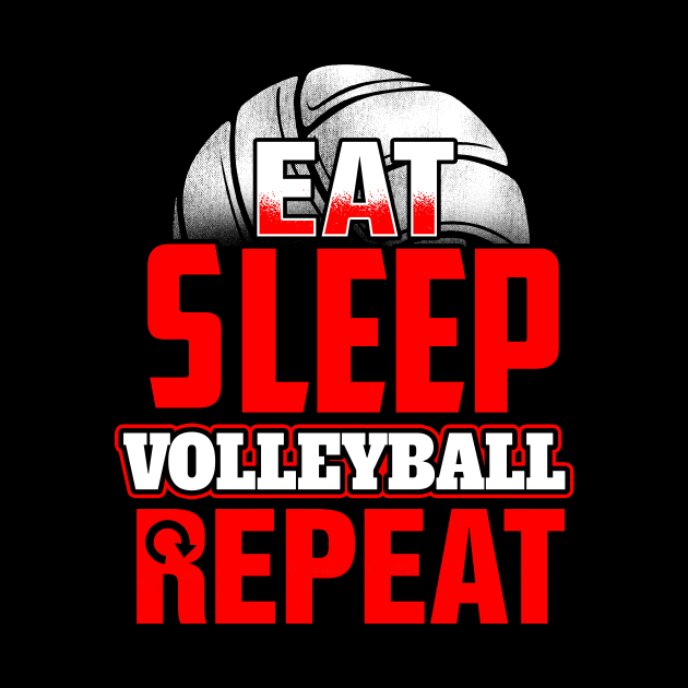 Eat sleep volleyball repeat by captainmood