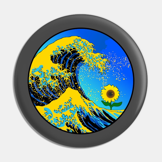 Great wave - rising sunflower, small design Pin by Ari