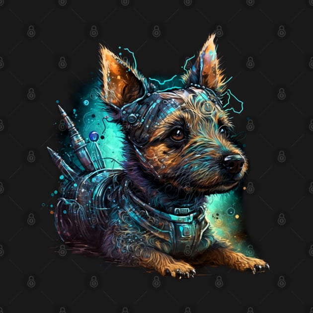 Terrier Puppy doggy dog by Buff Geeks Art