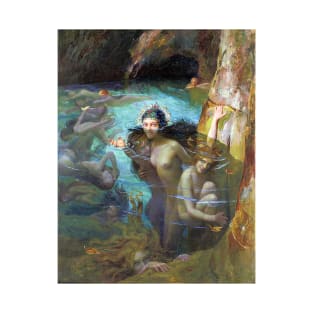 Sea Nymphs At A Grotto - gaston bussiere T-Shirt