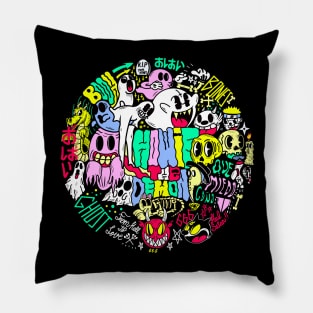 Ghost and bones Pillow