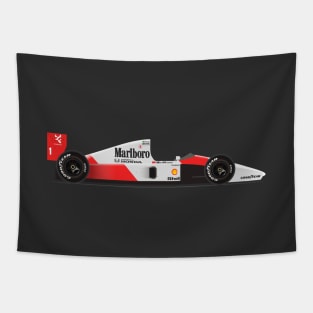 Ayrton Senna's McLaren Honda MP4/6 Illustration Tapestry