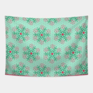 Math Christmas Snowflake Pattern by Treaja Tapestry