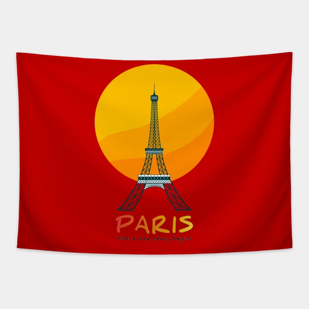 Paris - where the story begins Tapestry by FarStarDesigns