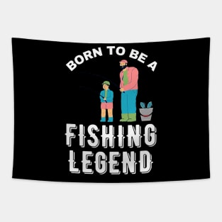 Dad teach me fishing Tapestry