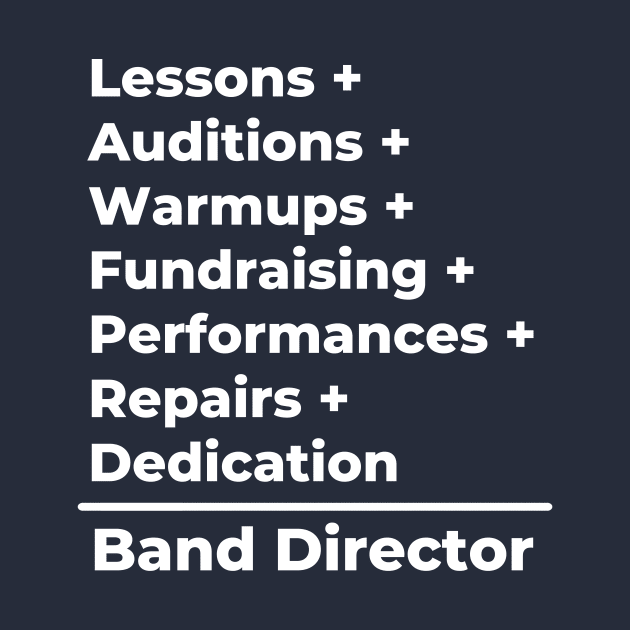 Band Director Equation -- white text by PerlerTricks