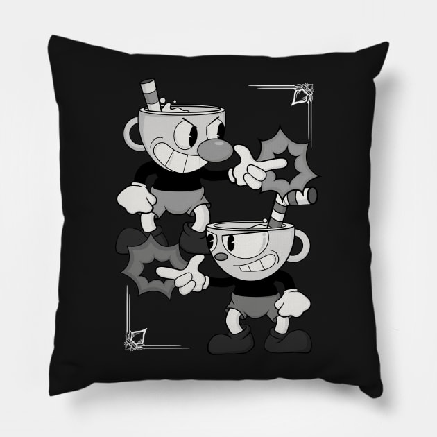 Cuphead - Retro Version Pillow by JCoulterArtist