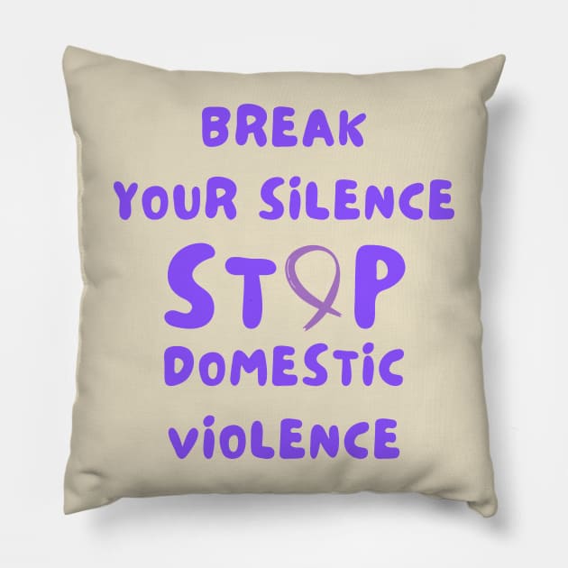 Domestic violence awareness Pillow by IOANNISSKEVAS