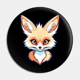 Fennec Fox Illustration Pin