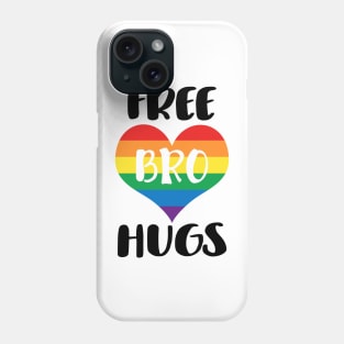 Free Bro Hugs - Black Text Phone Case