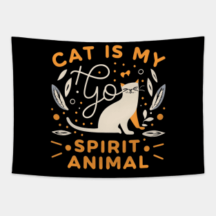 Cat my spirit animal Tapestry