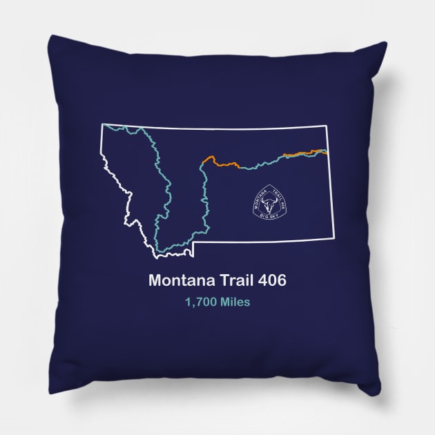 Montana Trail 406 Pillow by numpdog