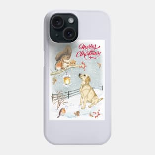 Yellow Labrador Retriever Dog Christmas Phone Case