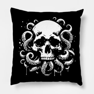 skull kraken Pillow