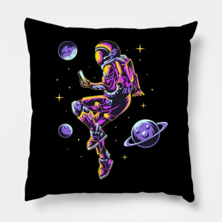 Astronaut Floating In Space Pillow