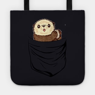 Pocket Otter Sleep Panda Cute Lovely Daughter Tote