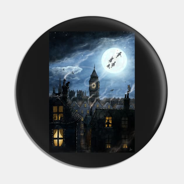 Peter Pan - Leaving London Pin by LozArtProd