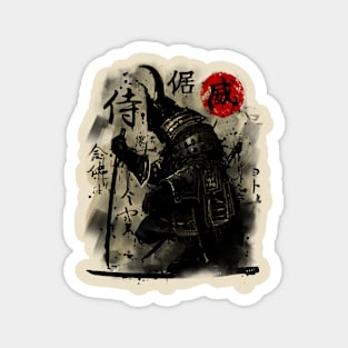 Japanese Ronin Samurai with Katana Magnet