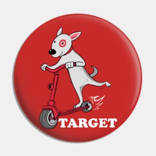 Funny Bullseye Dog Team Member Pin