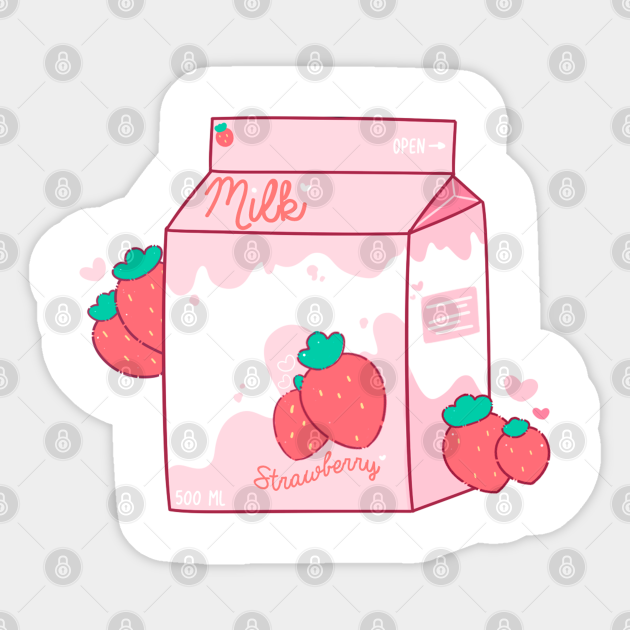 Strawberry Milk Strawberry Milk Sticker Teepublic Strawberry milk carton by larsheen on deviantart. strawberry milk