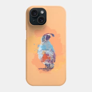 Across the Painted Desert - Quail Digital Illustration Phone Case