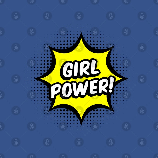 Girl Power! - Yellow comic style - L by ruben vector designs