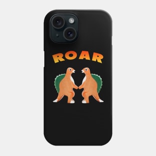 Cute Dinosaur Backtoschool Quote Roar Heart Orange Phone Case