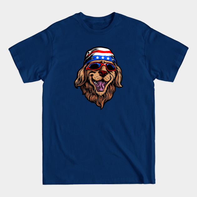 Disover USA Patriotic American Dog Illustration - Dog 4th Of July - T-Shirt