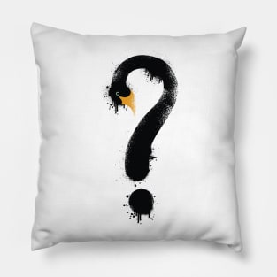 Black Swan Question Mark Pillow