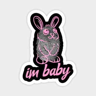 Im Baby Meme Pink Cute Bunny Kawaii Magnet